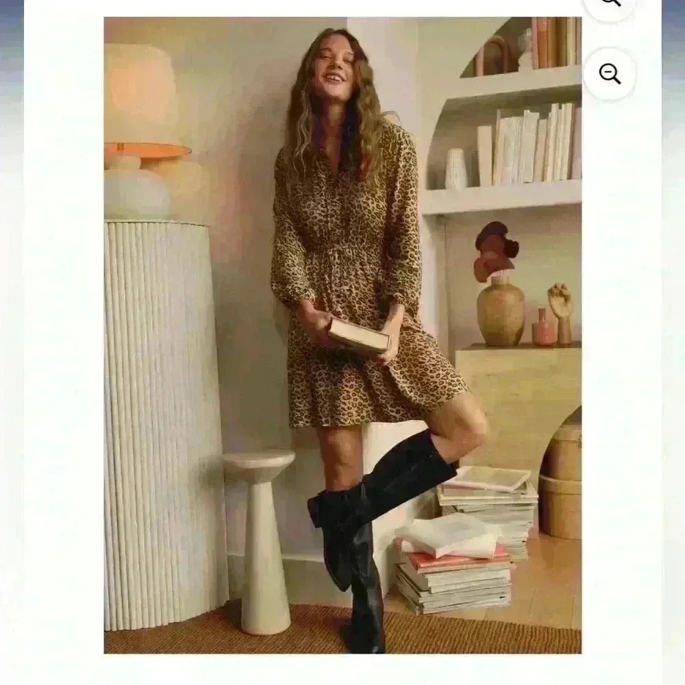 Time and Tru NWT size Large shirt dress in leopard print. 🐆 - Picture 3 of 3